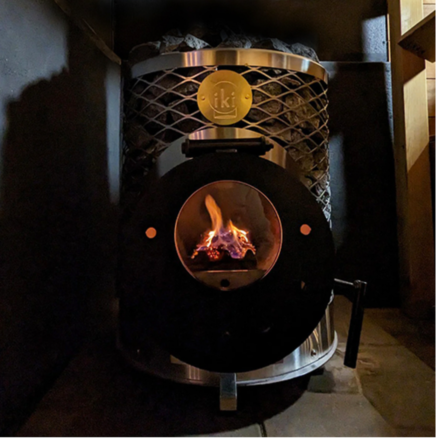 IKI Mini Pkg Wood-Burning Sauna Stove Package, 16.6kW