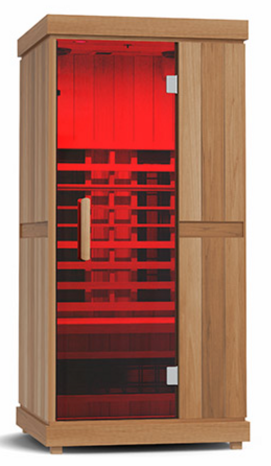 Finnmark FD-1 Full-Spectrum Infrared Sauna 1-Person Home Infrared Sauna, 38”W x 38”D x 78”H