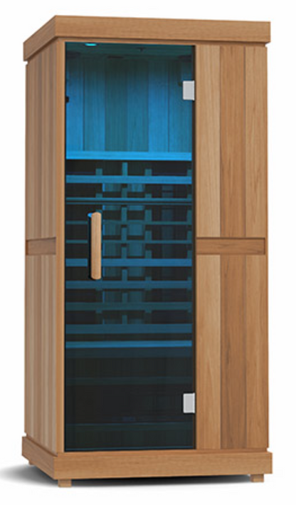 Finnmark FD-1 Full-Spectrum Infrared Sauna 1-Person Home Infrared Sauna, 38”W x 38”D x 78”H