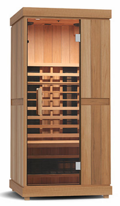 Finnmark FD-1 Full-Spectrum Infrared Sauna 1-Person Home Infrared Sauna, 38”W x 38”D x 78”H