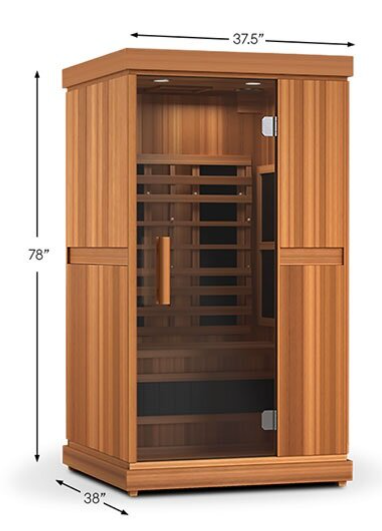 Finnmark FD-1 Full-Spectrum Infrared Sauna 1-Person Home Infrared Sauna, 38”W x 38”D x 78”H