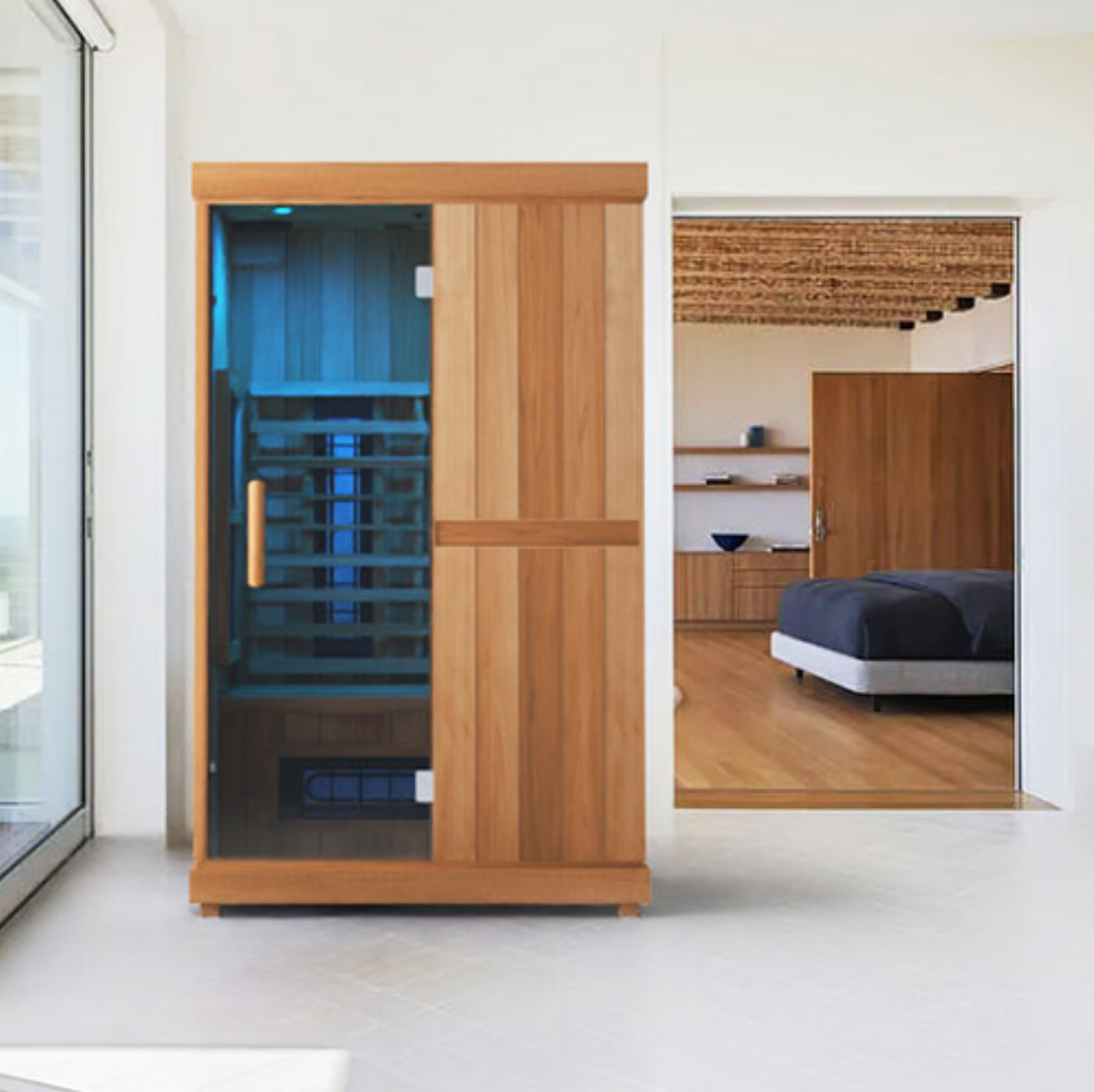 Finnmark FD-2 Full-Spectrum Infrared Sauna 2-Person Home Infrared Sauna, 48”W x 44”D x 78”H