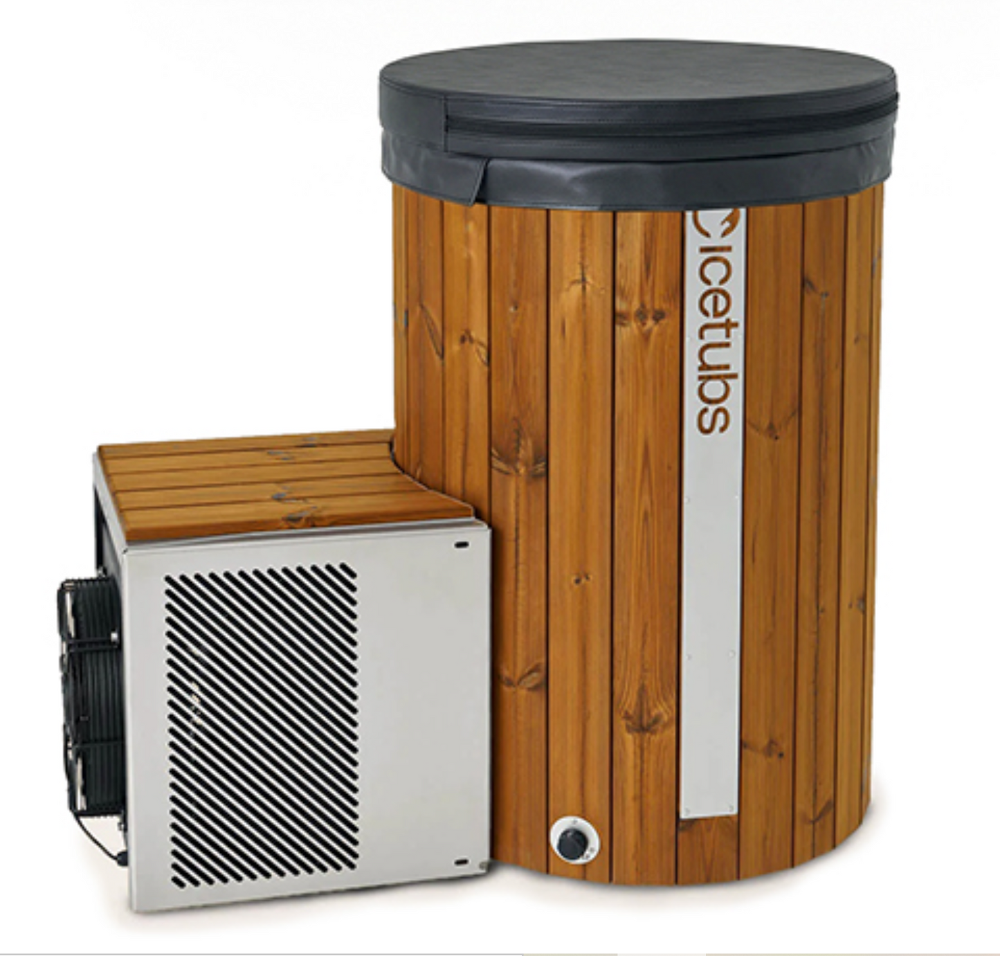 Icetubs IceBarrel Immersion Tub, Thermowood & Stainless Cold Plunge, 53"L x 31"W x 47"H