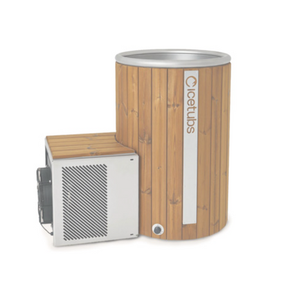 Icetubs IceBarrel Immersion Tub, Thermowood & Stainless Cold Plunge, 53"L x 31"W x 47"H