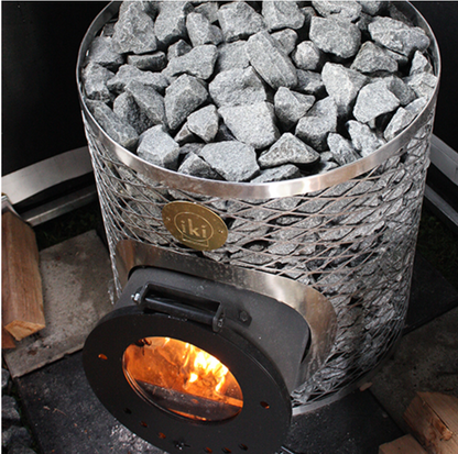 IKI Mini Pkg Wood-Burning Sauna Stove Package, 16.6kW