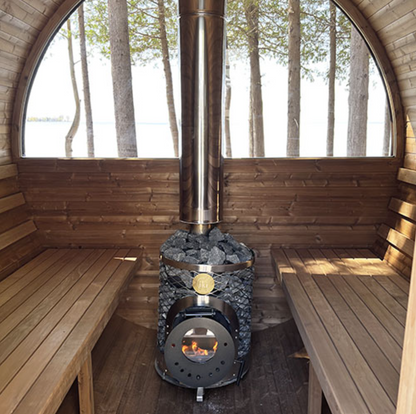 IKI Mini Pkg Wood-Burning Sauna Stove Package, 16.6kW