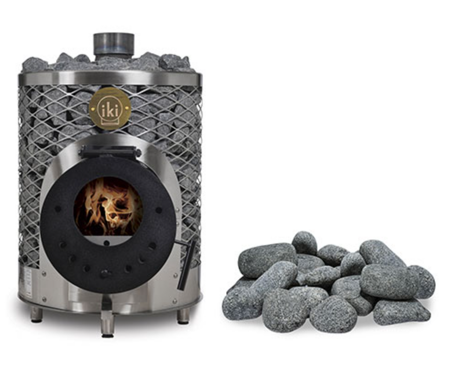IKI Mini Pkg Wood-Burning Sauna Stove Package, 16.6kW