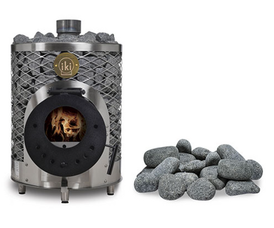 IKI Mini Pkg Wood-Burning Sauna Stove Package, 16.6kW